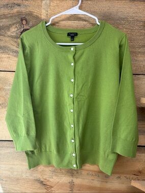 Talbots Button Down Crewneck Cardigan
